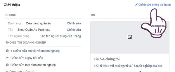 bạn click vào chỉnh sửa